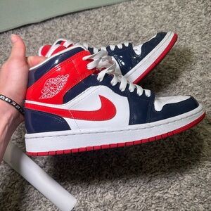 Nike Air Jordan’s in Red, White, and Navy